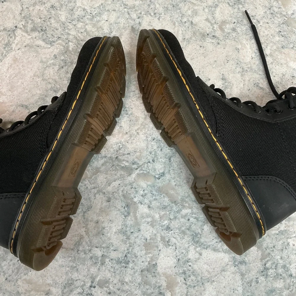 Dr. Martens Combs J Boots Size 4M 5L Black Nylon Tactical Side Zip Combat Boot